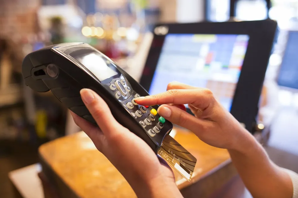 POS terminal in a retail environment