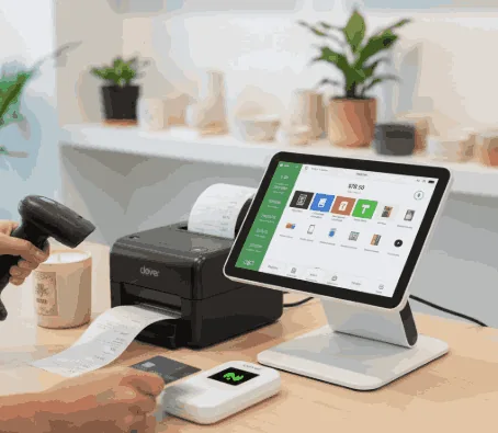 Point of sale device at checkout